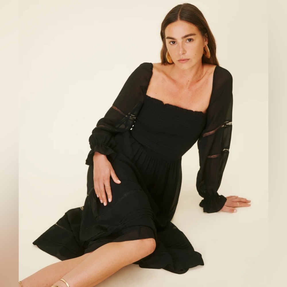 Reformation Jessy Dress in Black